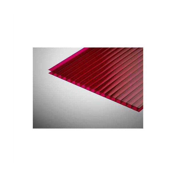 Сотовый поликарбонат 10 мм ПОЛИГАЛЬ ПРАКТИЧНЫЙ гранат 2100х12000 мм